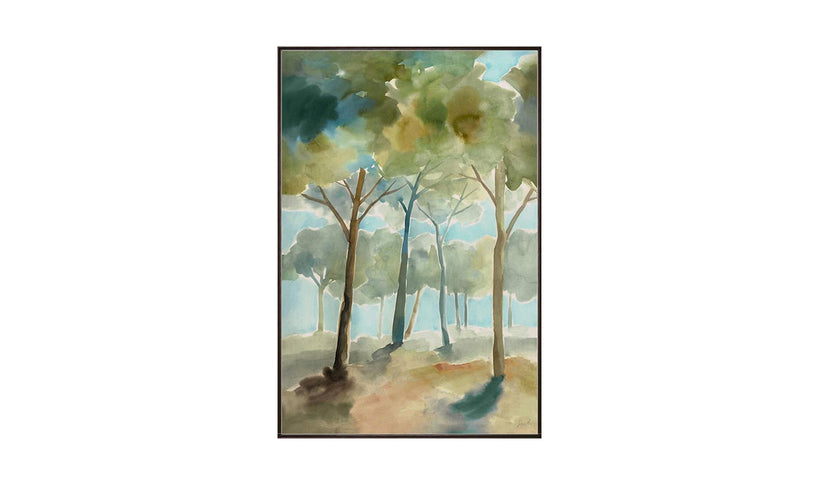 Sun Forest I Framed Canvas